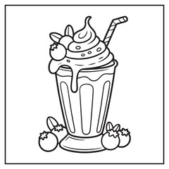 Delicious Milkshakes Coloring Pages