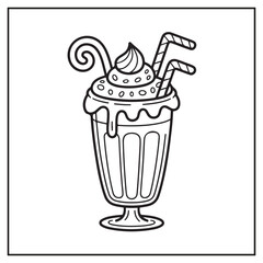 Delicious Milkshakes Coloring Pages