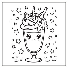 Delicious Milkshakes Coloring Pages