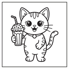 Delicious Milkshakes Coloring Pages
