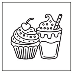 Delicious Milkshakes Coloring Pages