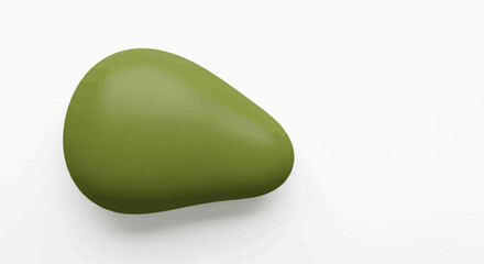 Contemporary Avocado Still Life Isolated on White Background Depicting Culinary Arts