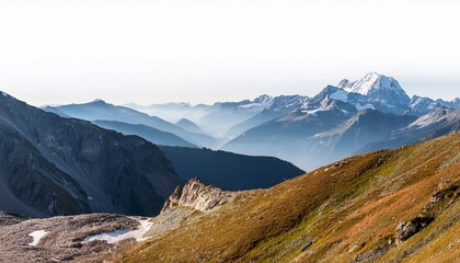 Fototapeta premium Mountain Landscape Isolated