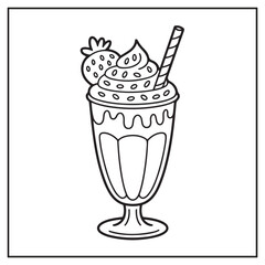 Delicious Milkshakes Coloring Pages