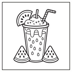 Delicious Milkshakes Coloring Pages