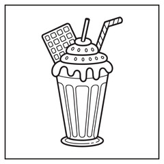 Delicious Milkshakes Coloring Pages