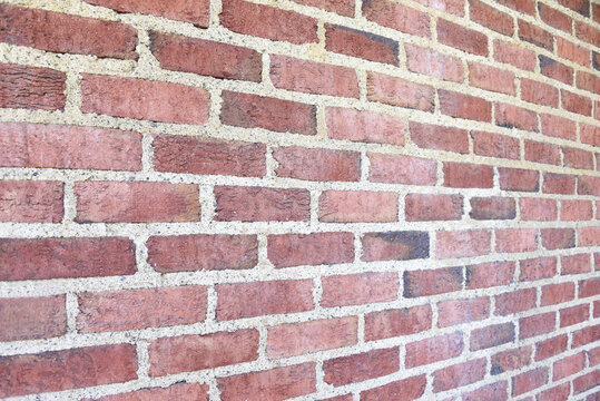Old brick wall from a side angle