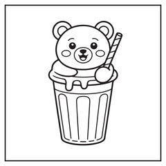 Delicious Milkshakes Coloring Pages