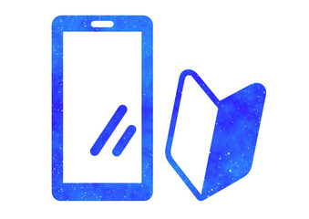 青い星空｜スマホと初心者マーク