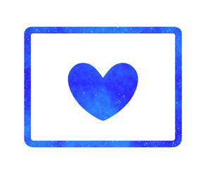 青い星空｜ハートマークの動画アイコン