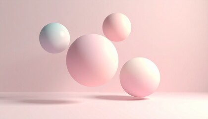 Abstract gradient sphere background with soft shadows and modern clean style. Ideal for digital branding or product mockups.