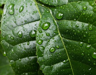 Close-up of wet leaves