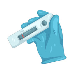 Illustration of Hand holding HIV test