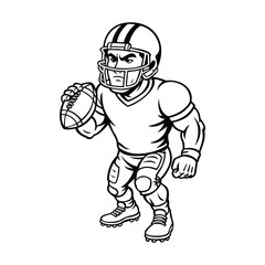 Illustration of american football players