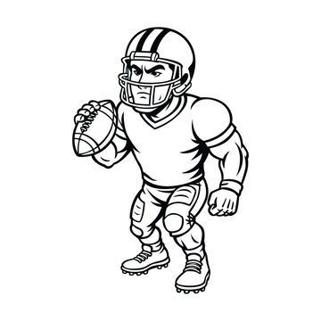 Illustration of american football players