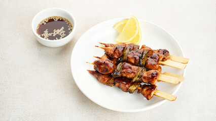 Yakitori grilled chicken, Japanese food