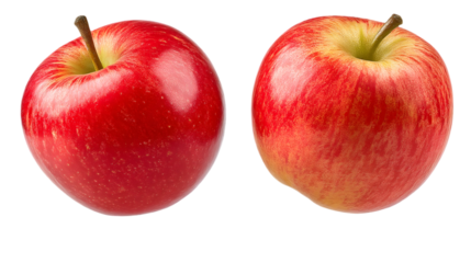 Red apple captures natural ripeness isolated on white