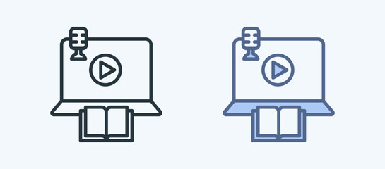 Hybrid Course Multiple Style Icon Collection