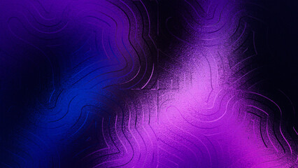 Abstract vibrant purple and blue light streaks and textures against a dark background