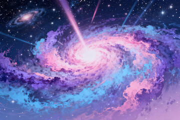 Galaxy with stars and nebula