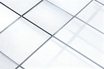 Grid pattern on glass panels