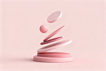 Abstract geometric shapes in motion