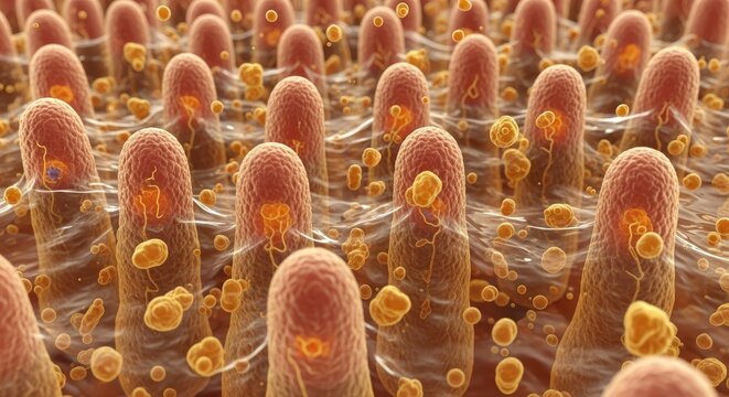 A close-up of a human hand holding a piece of bread against a blurred background.