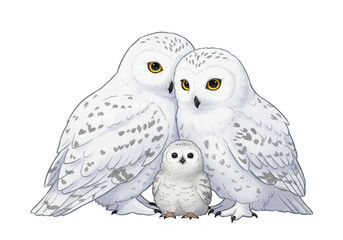 owl on white background