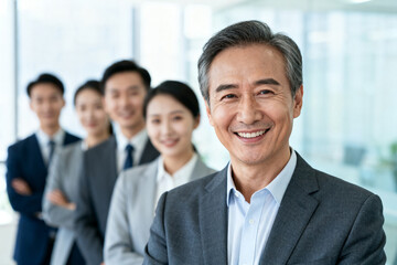 Smiling business professionals in office