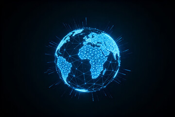 Digital globe with network connections