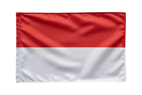 Vibrant Indonesian flag waving with pride, a symbol of independence, unity, and national identity for global celebrations