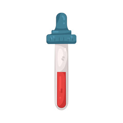 Illustration of Blood Sample in Pipette