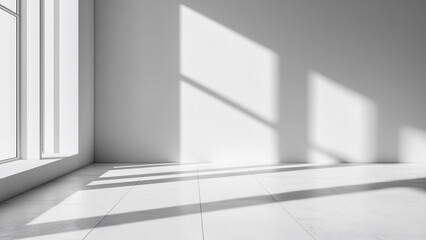 Fototapeta premium A completely white, empty room