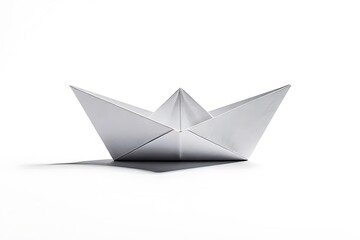 paper boat on white background