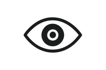 Eye icon symbolizing vision, view, looking, observation, and digital security solution on transparent background