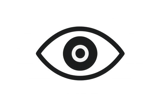 Eye icon symbolizing vision, view, looking, observation, and digital security solution on transparent background - Powered by Adobe