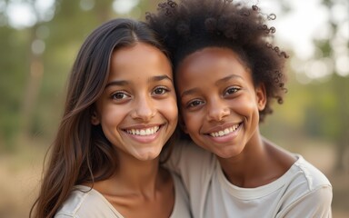 Obraz premium Beautiful mother and daughter. High quality