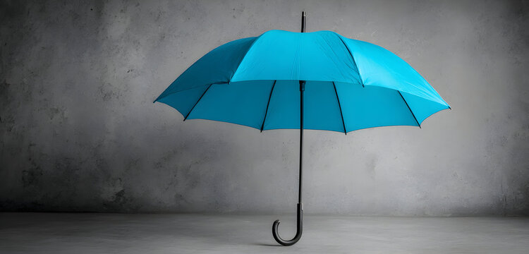 Stay protected with this stylish blue umbrella against any storm, embodying resilience and preparedness for unexpected challenges ahead in life