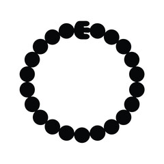 Obraz premium Simple black beaded bracelet with clasp