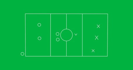 Animation of game plan on blackboard - Powered by Adobe