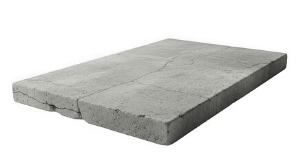 Concrete block isolated on transparent background for construction and building material