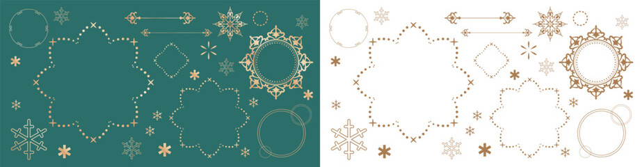 クリスマスのフレームデザイン