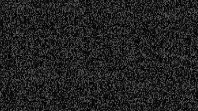Abstract Seamless looped tv snow or noise background. Bad Tv Signal - Static tv noise, No signal. Noise tv screen pixels interfering signal