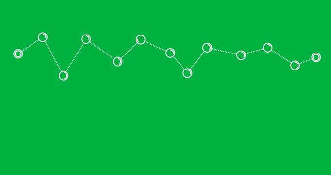 Animation of white frame with copy space and white spots on black background