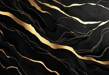 Luxurious Natural Black Marble Texture for Walls