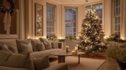 Fototapeta premium Christmas decor trend, highlighting the magic of the holiday season
