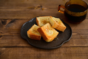 ハニートーストとコーヒー