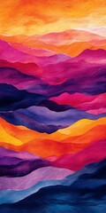 Warm and Cool Tones in a Unique Landscape Artwork