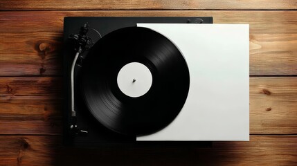 Elegant display of vinyl aesthetics mixed with rustic charm.