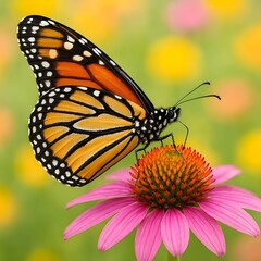 Naklejka premium Macro Butterfly Photography – Spring Wings Close-Up Art